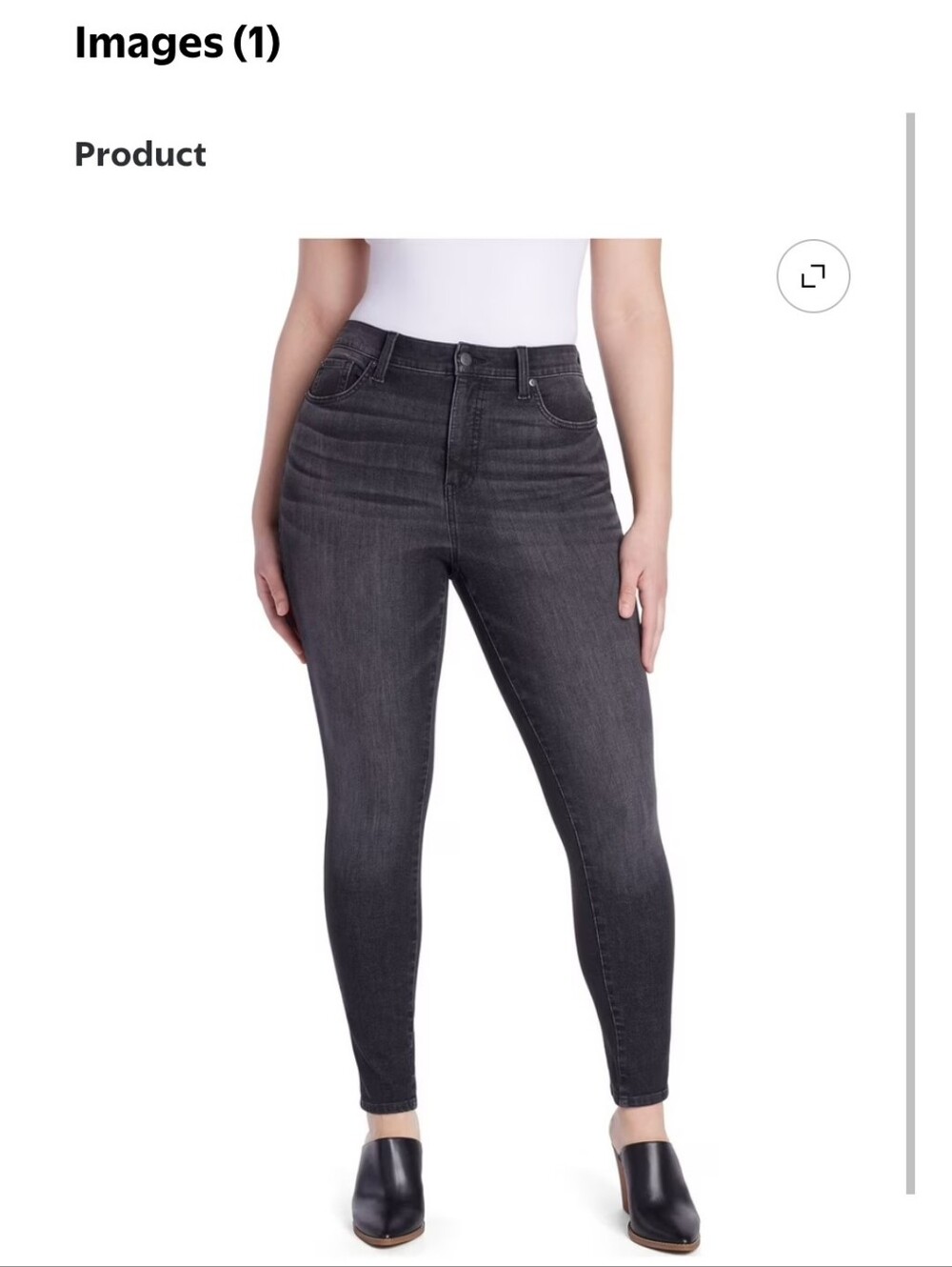 Time and Tru Charcoal High-Rise Skinny Jeans
